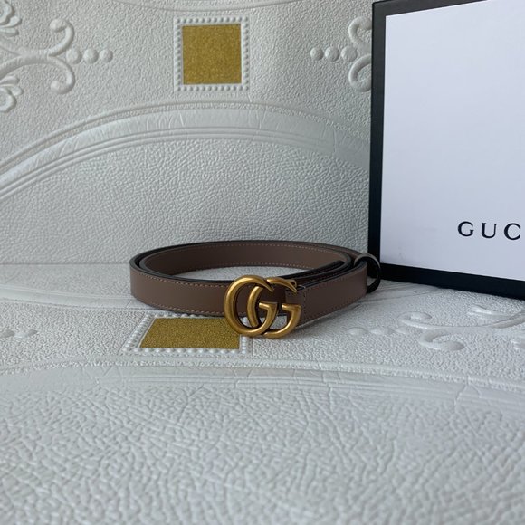 Leather belts with double G buckle